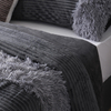 RKS-0271 Jacquard Smoky Grey Minky Flannel Quilt Decor Luxury Fur Quilt Warm Winter Quilt