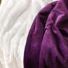 RKS-0036 Purple Solid Fur Throw Faux Rabbit Throw Blanket