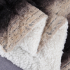 RKS-0222 Ruikasi Grace Stripped Pv Fleece Blanket with Warm Sherpa Backside
