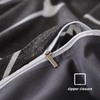 RKSB-0009 RUIKASI Dark Gray Bulgari Geometric Printing Duvet cover with Zipper Closure 