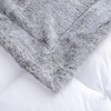 RKS-0306 Silver Gray Faux Fox Fur with Warm Pure White Sherpa on the Reverse Side
