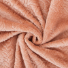 RKS-0335 Classical Solid Embossed WheatPattern Fleece Throw Blanket for Sofa And Bed