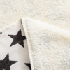 RKS-0156 Printed Star Blankets Thick Coral Sherpa Throw Blanket
