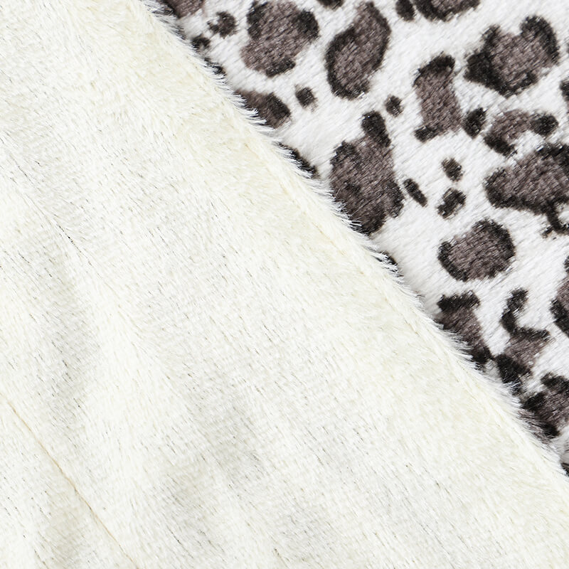 RKS-0090 100% polyester Diary Cow Print Faux fur fleece blanket Faux Fur Fleece Throw 