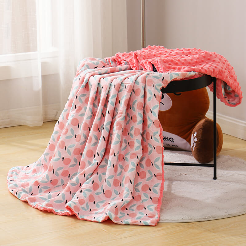 RKS-0062 Ruikasi Baby Blanket 100% Cotton Dot Blanket