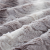 RKS-0118 Elegant Brushed Grey Printing Fake Fur Pv Fleece & Warm Sherpa Comforter, Quilt with Fillings