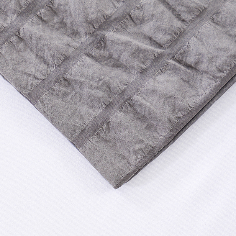 RKSB-0288 Gray Seersucker 100% Microfiber Duvet Cover Bedding Set