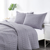 RKSB-0305 Factory Price Dark Gray Embossed Design 3PC Set Comforter Set