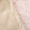 RKS-0122 Brushed Faux Fur Hooded Throw With Sherpa Back Blanket 