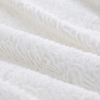 RKS-0292 Soft Pure White Faux Fur Fleece with Warm Sherpa Blanket/ Throw