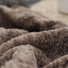 RKS-0304 Noble Brown Color Faux Fur & Sherpa Bedding Blanket