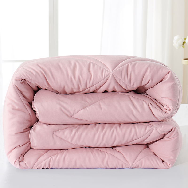 RKSB-0287 Wholesale 100% Microfiber Pink Thick Winter Quilt Comforter